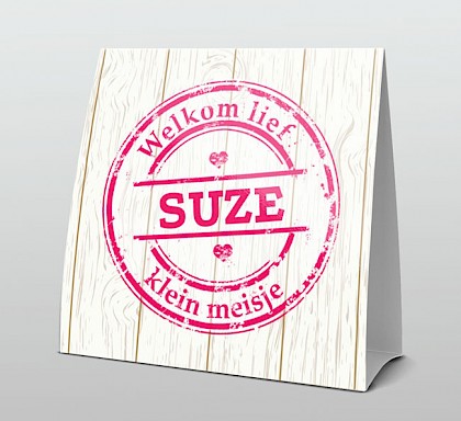 Tentkaart "Roze poststempel"
