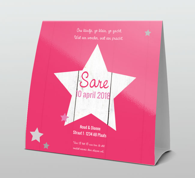 Stoer met roze sterretjes op hout Stoer met roze sterretjes op hout