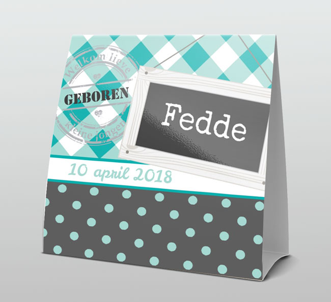 Hip met turquoise en krijtbordje Hip met turquoise en krijtbordje