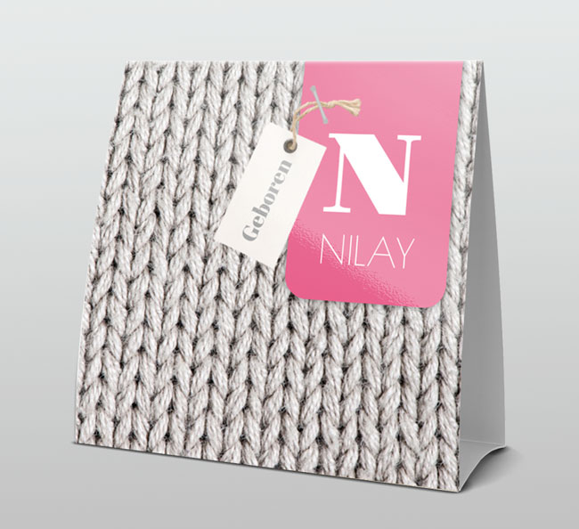 Tentkaart "Wol roze" Tentkaart "Wol roze"