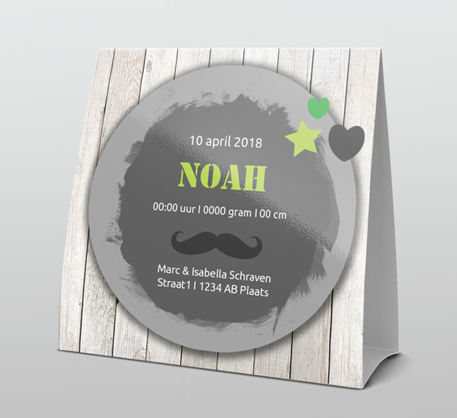 Stoer limegroen en grijs op steigerhout Stoer limegroen en grijs op steigerhout