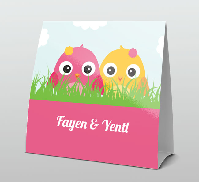 Tweeling meisje met twee lieve vogeltjes Tweeling meisje met twee lieve vogeltjes