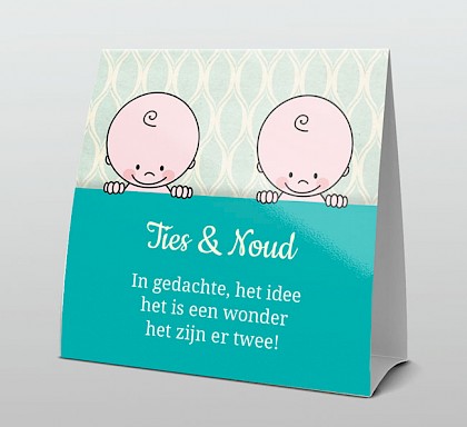 Tweeling baby'tjes retro patroon