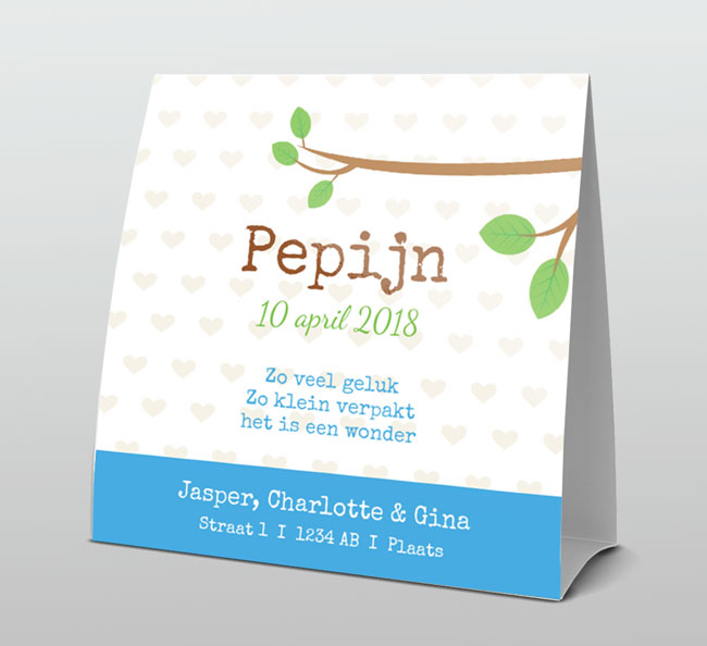 Lief uiltje op een tak met hartjes Lief uiltje op een tak met hartjes