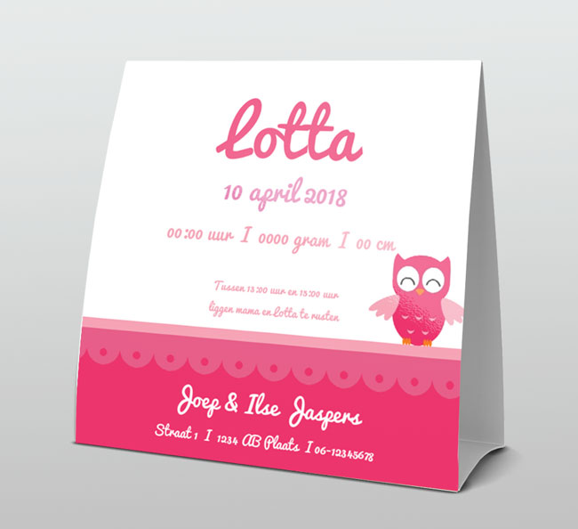 Roze vrolijk uiltje Roze vrolijk uiltje