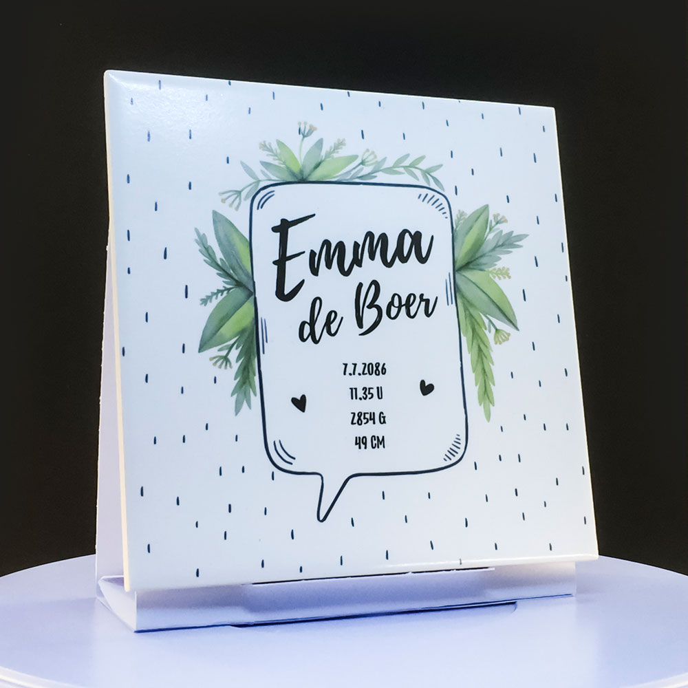 Geboortetegel "Tekstballon" Geboortetegel "Tekstballon"