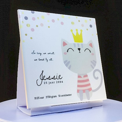 Geboortetegel "Poesje"