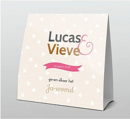 eenvoudig en trendy met hartjes