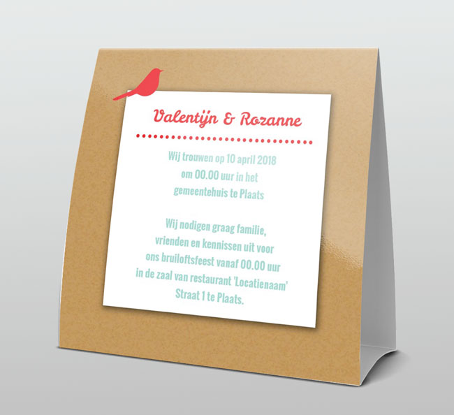 Trendy bruin met tekst Trendy bruin met tekst