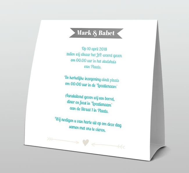 Trendy turquoise met witte tekst Trendy turquoise met witte tekst