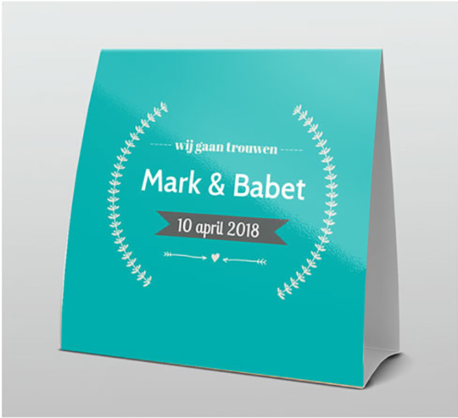 Trendy turquoise met witte tekst Trendy turquoise met witte tekst