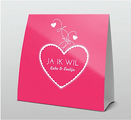 Trendy fel roze hart