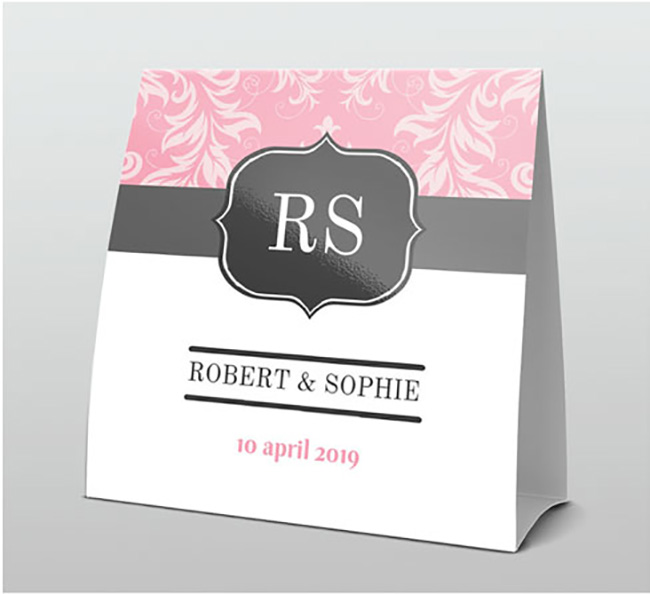 Elegant barokstijl roze en grijs Elegant barokstijl roze en grijs