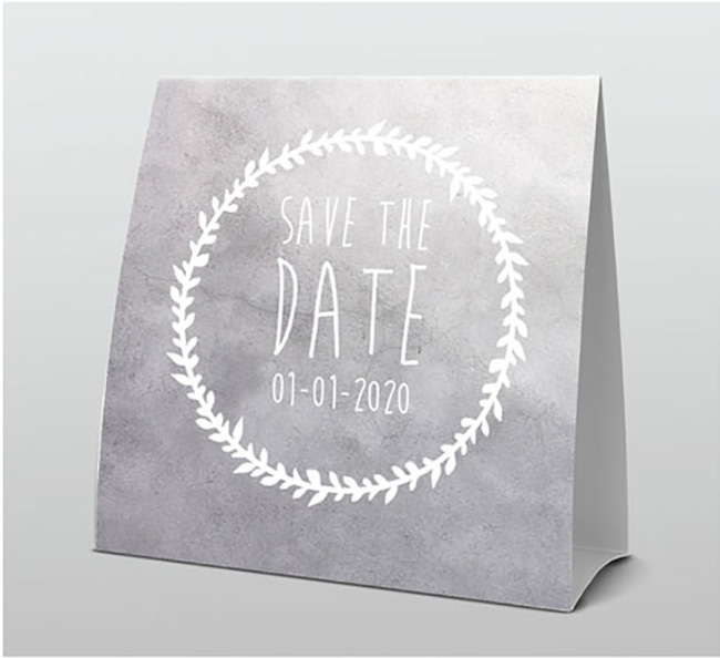 Save the date tentkaart "Krans" Save the date tentkaart "Krans"