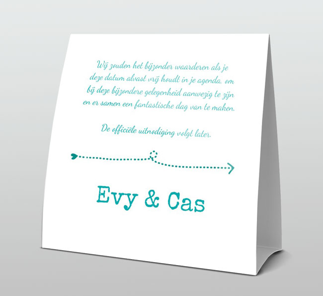 Trendy turquoise met witte tekst Trendy turquoise met witte tekst