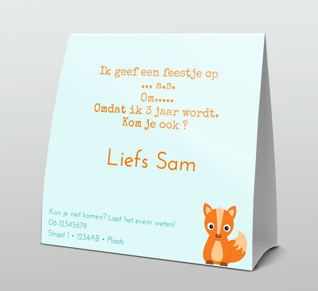 Lief vosje met turquoise Lief vosje met turquoise