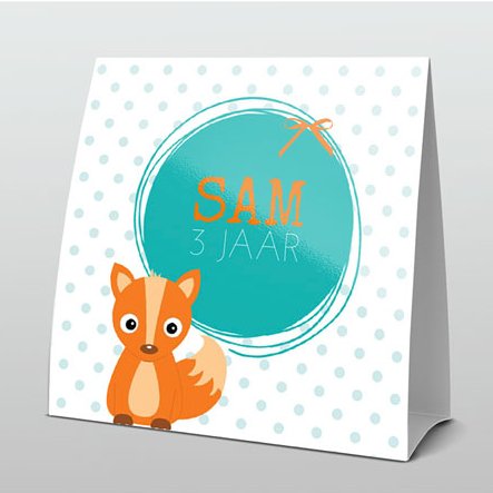 Lief vosje met turquoise Lief vosje met turquoise