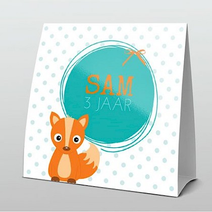 Lief vosje met turquoise Lief vosje met turquoise