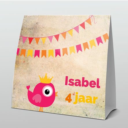 roze vogel met slingers roze vogel met slingers