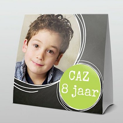 foto in rondje op krijt