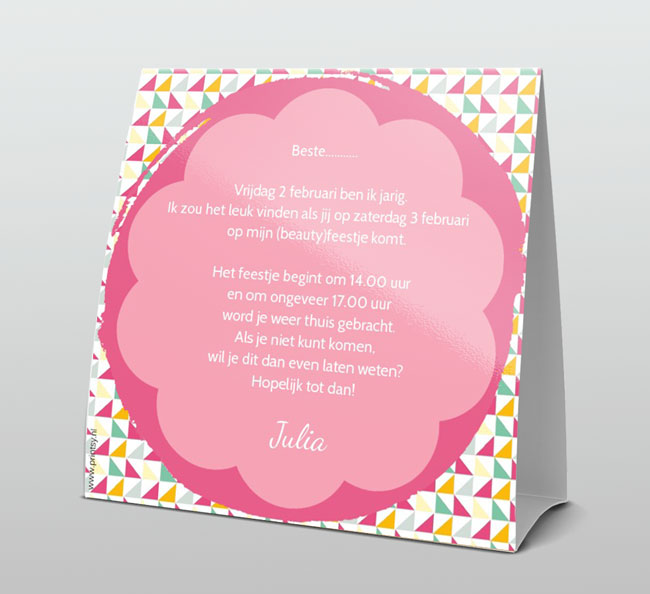 Trendy uitnodiging met foto Trendy uitnodiging met foto