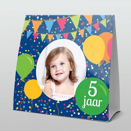 Vrolijke uitnodiging met foto Vrolijke uitnodiging met foto