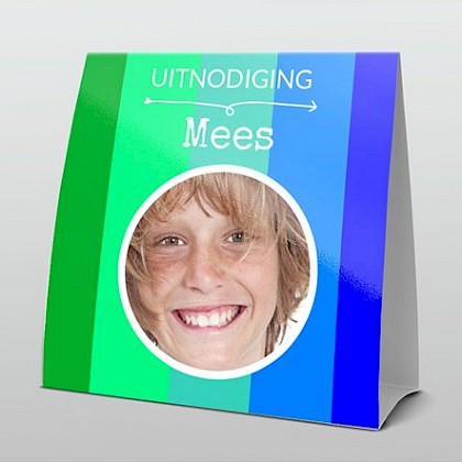 Hippe kleuren met foto voor jongen