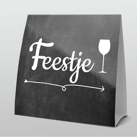 Uitnodiging Feestje op krijtbord Uitnodiging Feestje op krijtbord