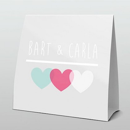 Uitnodiging jubileumkaart hartjes Uitnodiging jubileumkaart hartjes