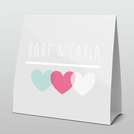 Uitnodiging jubileumkaart hartjes Uitnodiging jubileumkaart hartjes