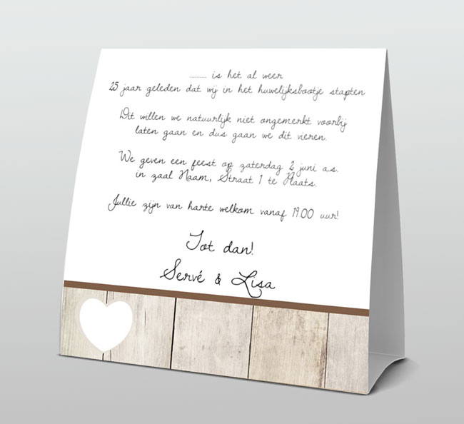Uitnodiging jubileum 25 jaar feest Uitnodiging jubileum 25 jaar feest