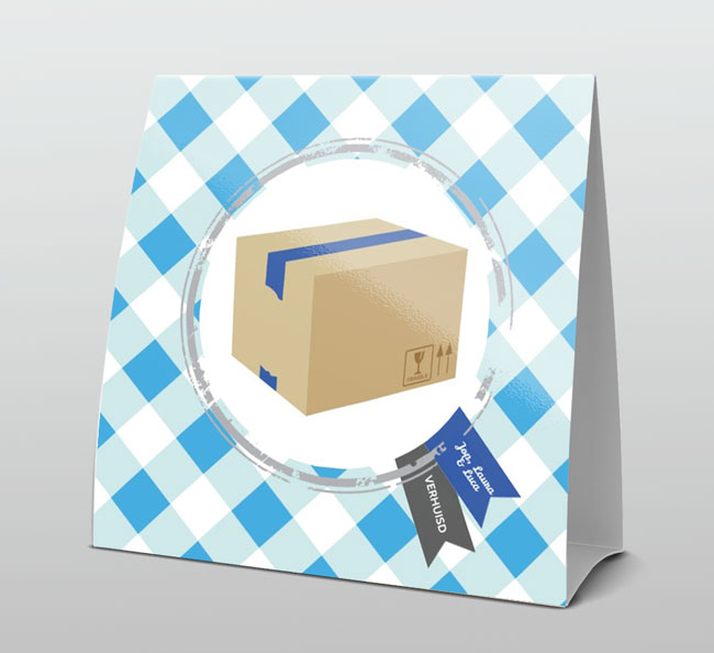 Verhuisdoosje in een stempel Verhuisdoosje in een stempel