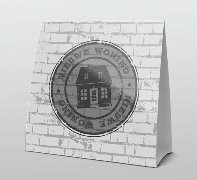 Stoere stempel op een stenen muur Stoere stempel op een stenen muur