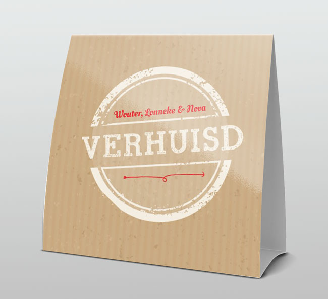 Trendy witte tekst op karton Trendy witte tekst op karton