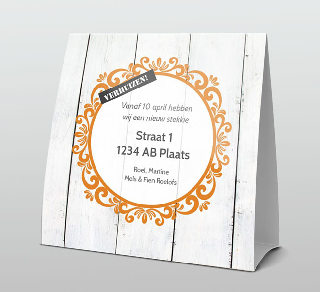 Hip oranje cirkel met huisje Hip oranje cirkel met huisje