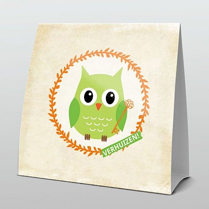 leuk uiltje op oud papier look