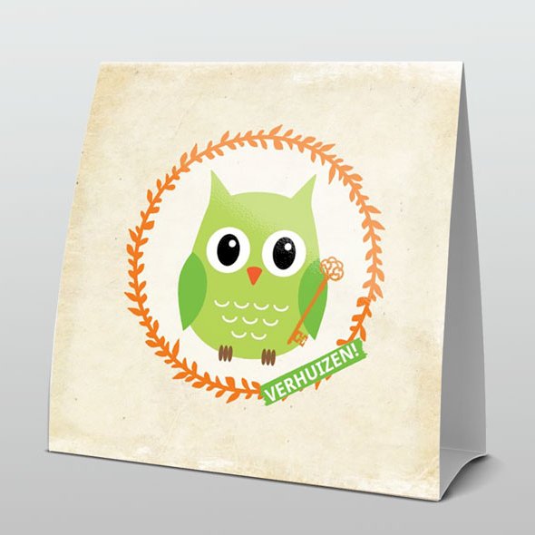 leuk uiltje op oud papier look leuk uiltje op oud papier look