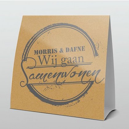 karton met grijze stempel karton met grijze stempel