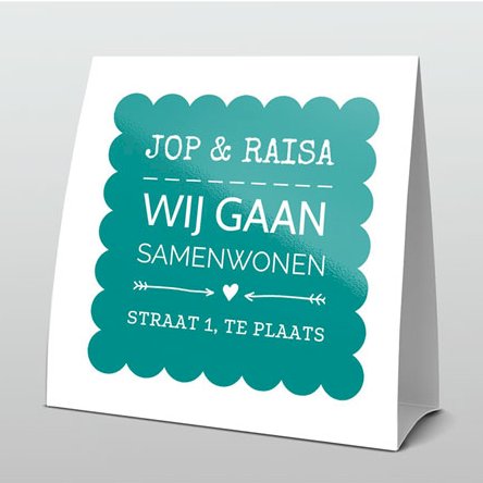Typografisch turquoise en wit Typografisch turquoise en wit