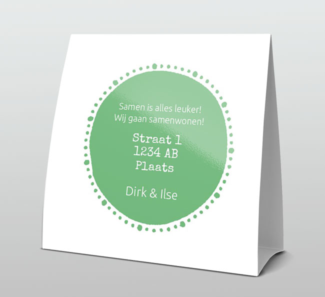 Hip mintgroen met wit huisje Hip mintgroen met wit huisje