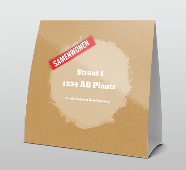 Trendy witte stempel op karton Trendy witte stempel op karton