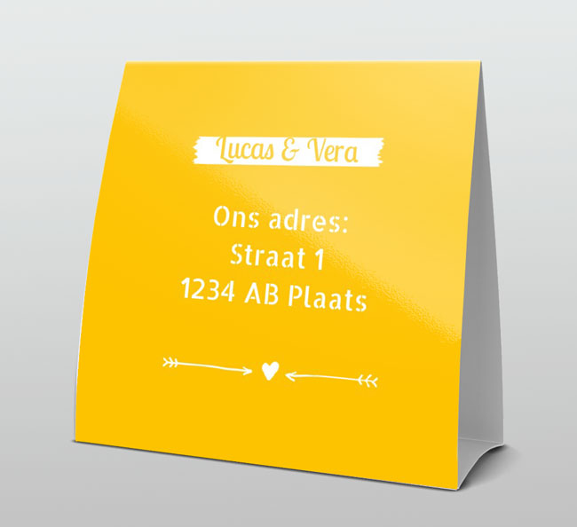 Grappig fel geel met bestek lijn Grappig fel geel met bestek lijn