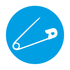 sluitzegel speld blauw