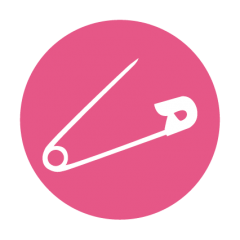 sluitzegel speld roze