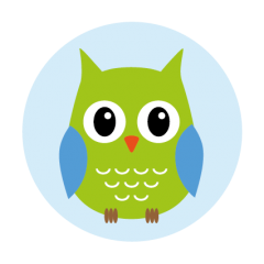 sluitzegel uil groen en blauw