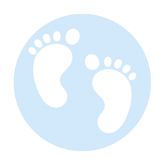 sluitzegel voetjes blauw