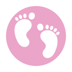 sluitzegel voetjes roze