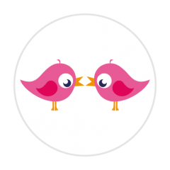 sluitzegel tweeling roze