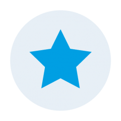 sluitzegel ster blauw