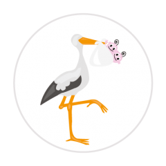 sluitzegel tweeling ooievaar